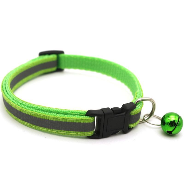 Reflective Cat Collar with Bell Pendant, Durable Ringing Small Pets Collar with Safety Buckle, Adjustable for Small Cats and Dogs