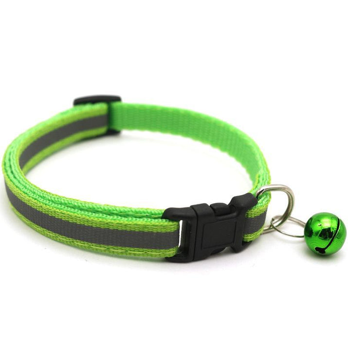 Reflective Cat Collar with Bell Pendant, Durable Ringing Small Pets Collar with Safety Buckle, Adjustable for Small Cats and Dogs