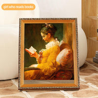 DIY 3D Frame Cat House with Scratching Board, Cat Living in Famous Painting ，Oil Painting Cat Scratcher , Easy-To-Assemble Bed Couch Cave Condo Creative Home Decoration Handicraft