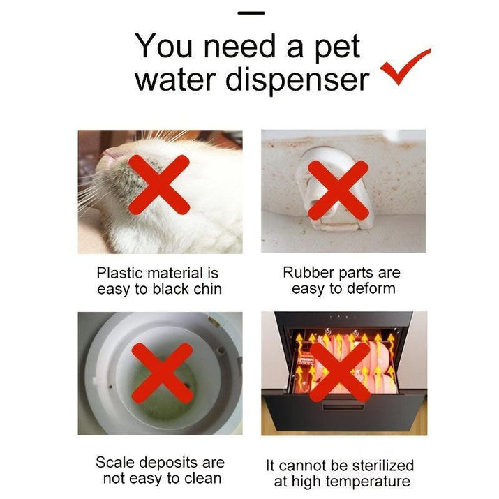 74Oz/2.2L Automatic Pet Water Fountain Dog Water Dispenser, Stainless Steel Cat Water Feeder