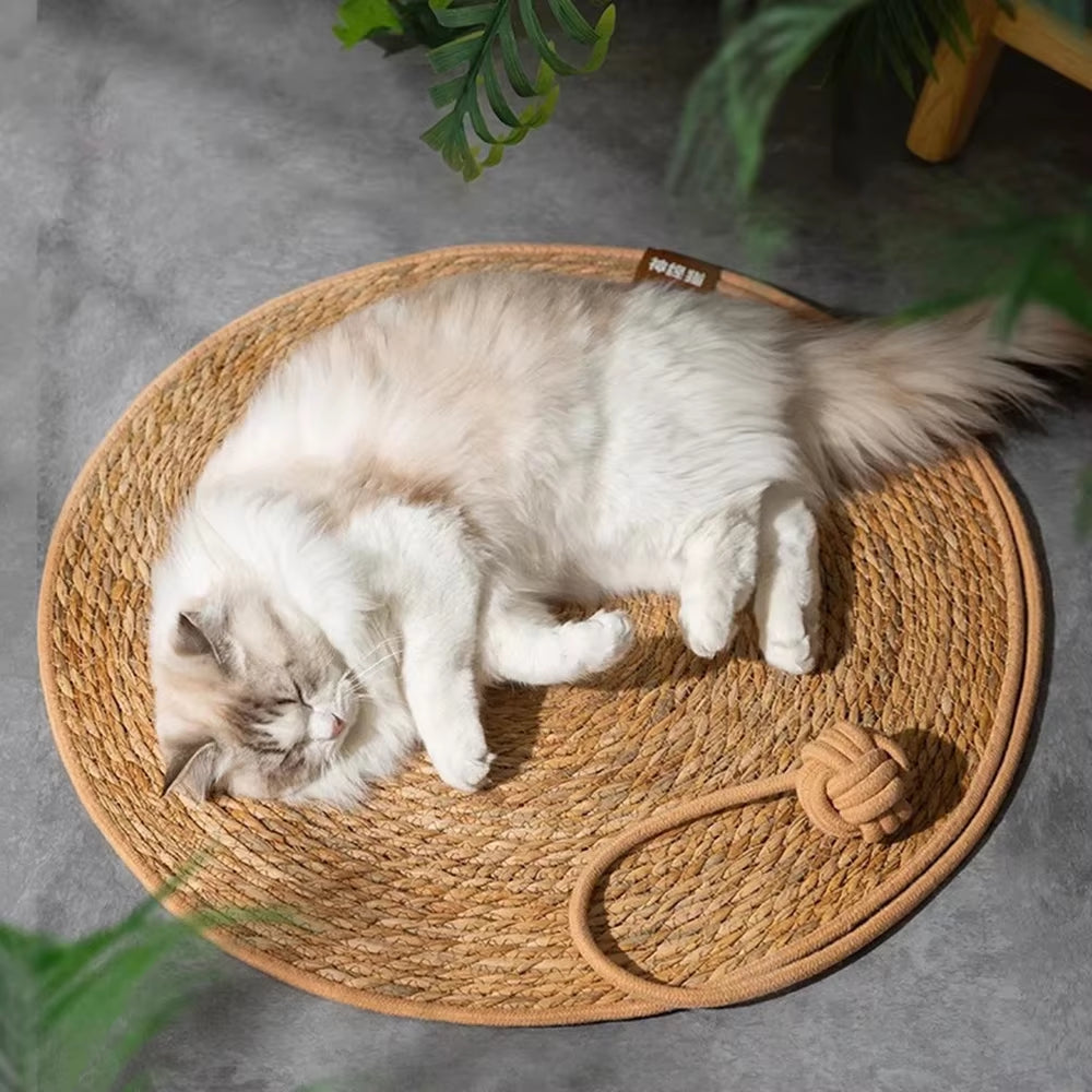 Cat Scratcher Rattan Mat Board for Sharpen Nails 