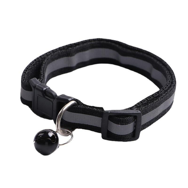 Reflective Cat Collar with Bell Pendant, Durable Ringing Small Pets Collar with Safety Buckle, Adjustable for Small Cats and Dogs