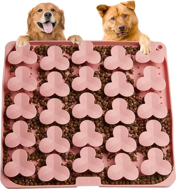 Puzzle Feeder Silicone Lick Mat Snuffle Mat for Dogs, Cats, Slow Feeder with Suction Cups, Dishwasher Safe, Enrichment Feeding Supplies