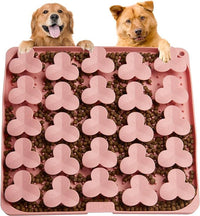 Puzzle Feeder Silicone Lick Mat Snuffle Mat for Dogs, Cats, Slow Feeder with Suction Cups, Dishwasher Safe, Enrichment Feeding Supplies