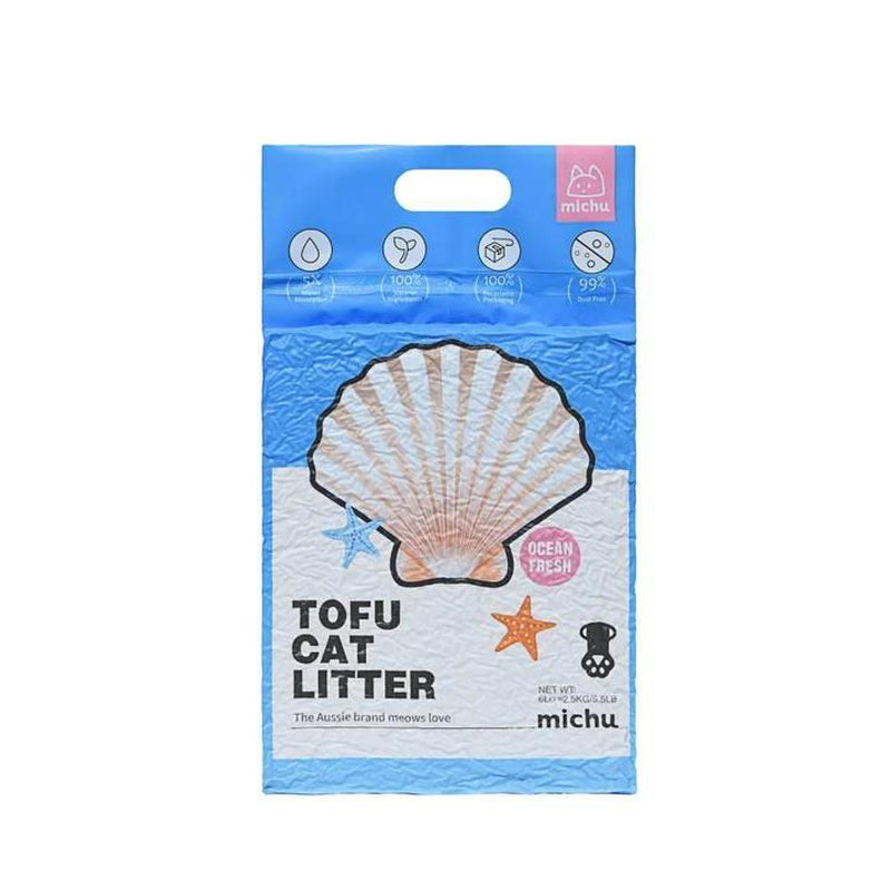 Michu Natural Clumping Tofu Cat Litter 5.5Lb/88Oz Cat Litter