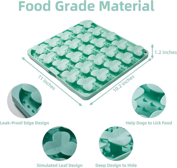 Puzzle Feeder Silicone Lick Mat Snuffle Mat for Dogs, Cats, Slow Feeder with Suction Cups, Dishwasher Safe, Enrichment Feeding Supplies