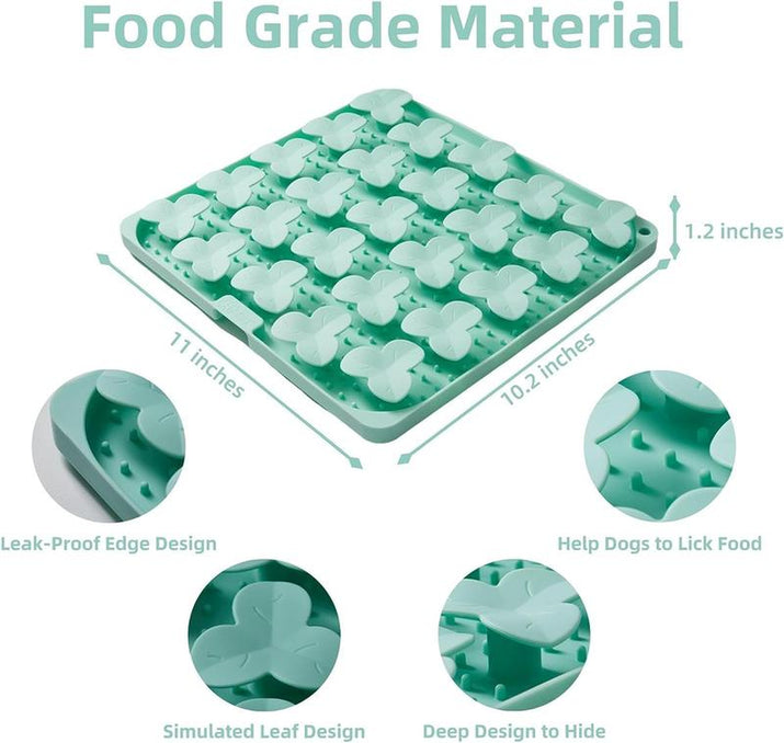 Puzzle Feeder Silicone Lick Mat Snuffle Mat for Dogs, Cats, Slow Feeder with Suction Cups, Dishwasher Safe, Enrichment Feeding Supplies