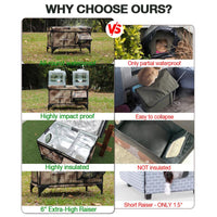 Clawsable Indestructible Heated Cat House for outside Cats, 100% Weatherproof, Safe Escape Door, Insulated Design, Ideal for Winter Use Enclosure