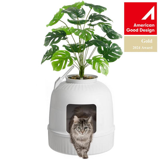 Lifewit Cat Litter Box with Faux Plant or Castle Design, Hidden Enclosure Tray with Scoop, Odor Control & Carbon Filter, Covered Cat Toilet for Living Room, Bedroom, Corner