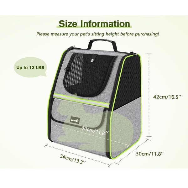 Trapezoidal Cat Carrier Pet Backpack