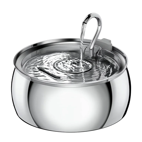 4L Ultra-Quiet Stainless Steel Cat Water Fountain Automatic Drink Filter Pet Drinking Dispenser Drinker for Cats Water Filter