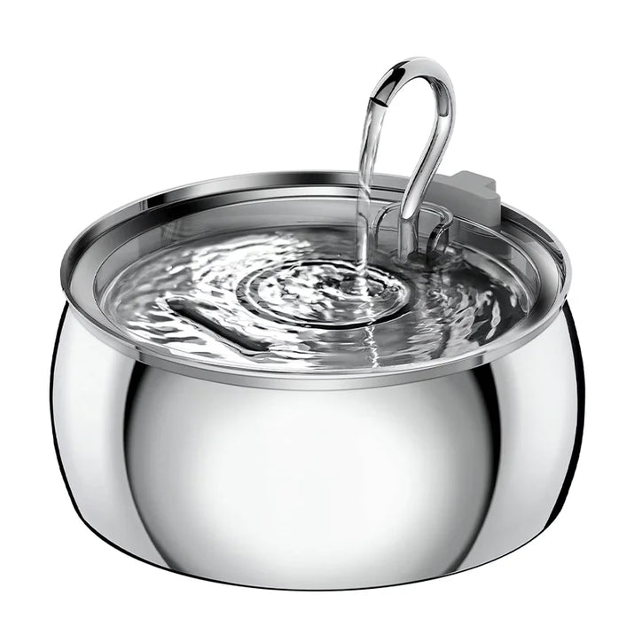4L Ultra-Quiet Stainless Steel Cat Water Fountain Automatic Drink Filter Pet Drinking Dispenser Drinker for Cats Water Filter