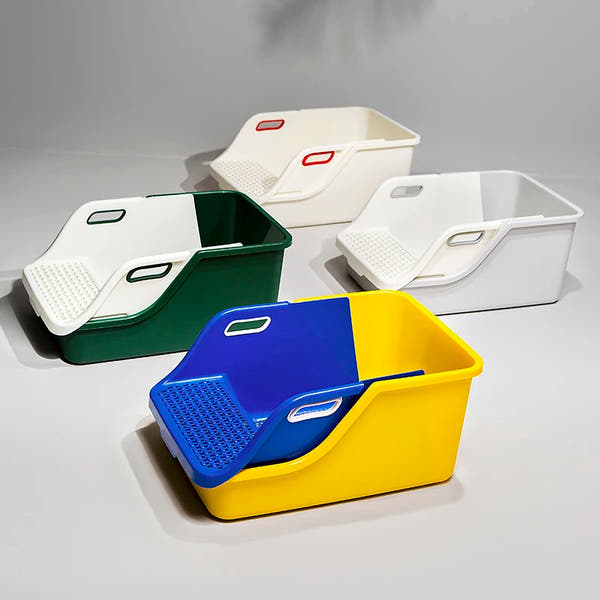 Extra Large Semi-Closed Cat Litter Box - Prevents Splashing and Easy to Clean for Your Feline Friend