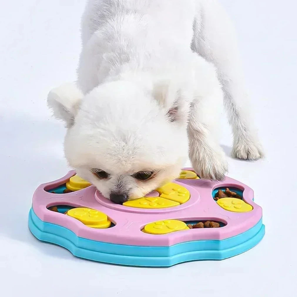 Engaging Dog Puzzle Toys - Slow Feeder Interactive Dispenser for Enhanced Puppy IQ - Nonslip Bowls for Training and Fun