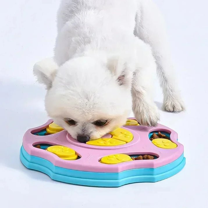 Engaging Dog Puzzle Toys - Slow Feeder Interactive Dispenser for Enhanced Puppy IQ - Nonslip Bowls for Training and Fun