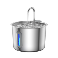 Stainless Steel Cat Water Fountain 2.2L/75Oz Pet Automatic Water Dispenser