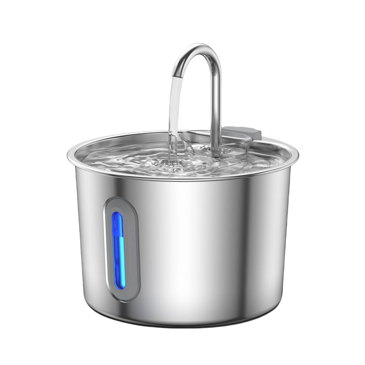 Stainless Steel Cat Water Fountain 2.2L/75Oz Pet Automatic Water Dispenser