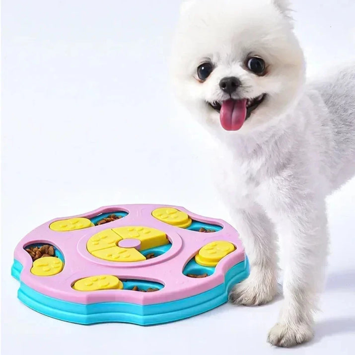 Engaging Dog Puzzle Toys - Slow Feeder Interactive Dispenser for Enhanced Puppy IQ - Nonslip Bowls for Training and Fun