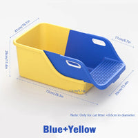 Extra Large Semi-Closed Cat Litter Box - Prevents Splashing and Easy to Clean for Your Feline Friend