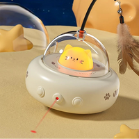 Smart Teaser Cat Toy Electric UFO Cat Teaser Stick with Bell Training Pet Toys Replaceable Feather Interactive Cat Supplies