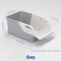 Extra Large Semi-Closed Cat Litter Box - Prevents Splashing and Easy to Clean for Your Feline Friend