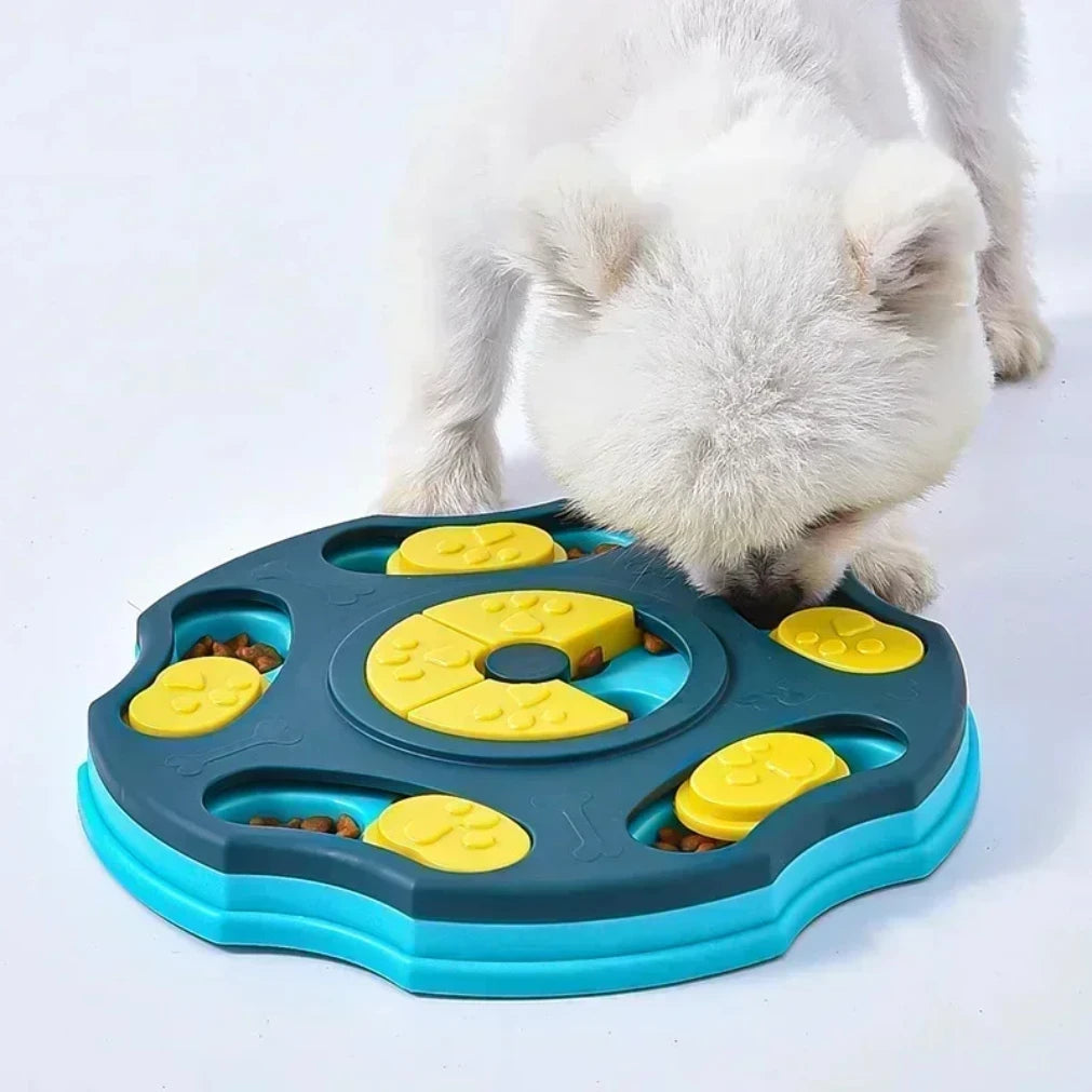 Engaging Dog Puzzle Toys - Slow Feeder Interactive Dispenser for Enhanced Puppy IQ - Nonslip Bowls for Training and Fun