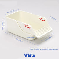 Extra Large Semi-Closed Cat Litter Box - Prevents Splashing and Easy to Clean for Your Feline Friend