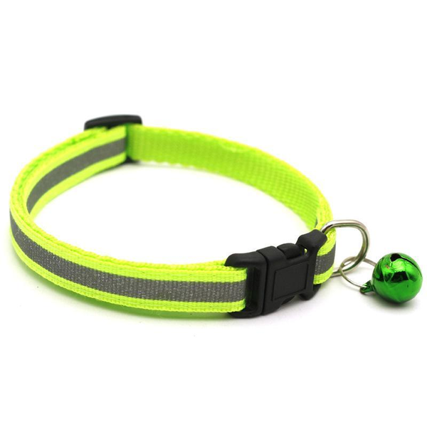 Reflective Cat Collar with Bell Pendant, Durable Ringing Small Pets Collar with Safety Buckle, Adjustable for Small Cats and Dogs