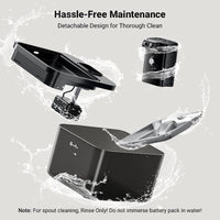 Downypaws Battery Operated Cat Water Fountain, 84Oz/2.5L, Wireless Pet Water Fountain for Cats, Small Dog, Automatic Pet Waterer Fountain, Ultra Quiet Pump, Bpa-Free, Christmas Gift Stainless Steel