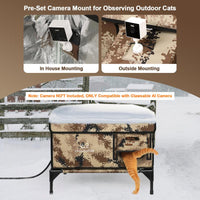 Clawsable Indestructible Heated Cat House for outside Cats, 100% Weatherproof, Safe Escape Door, Insulated Design, Ideal for Winter Use Enclosure