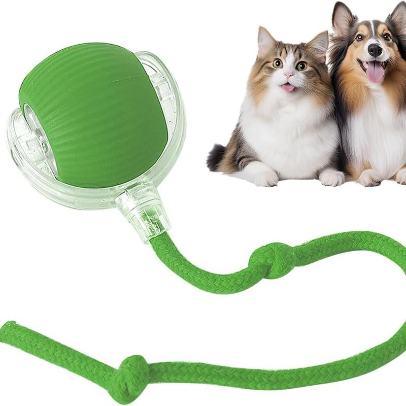Smart Pet Toys,Gift for Pets, Electric Cat Ball Toy with Rope, Interactive Cat Teaser Toy, Kitten Automatic Rolling Ball Toy, Pet Supplies, Dog & Cat Accessories, Cat Toys, Pet Products