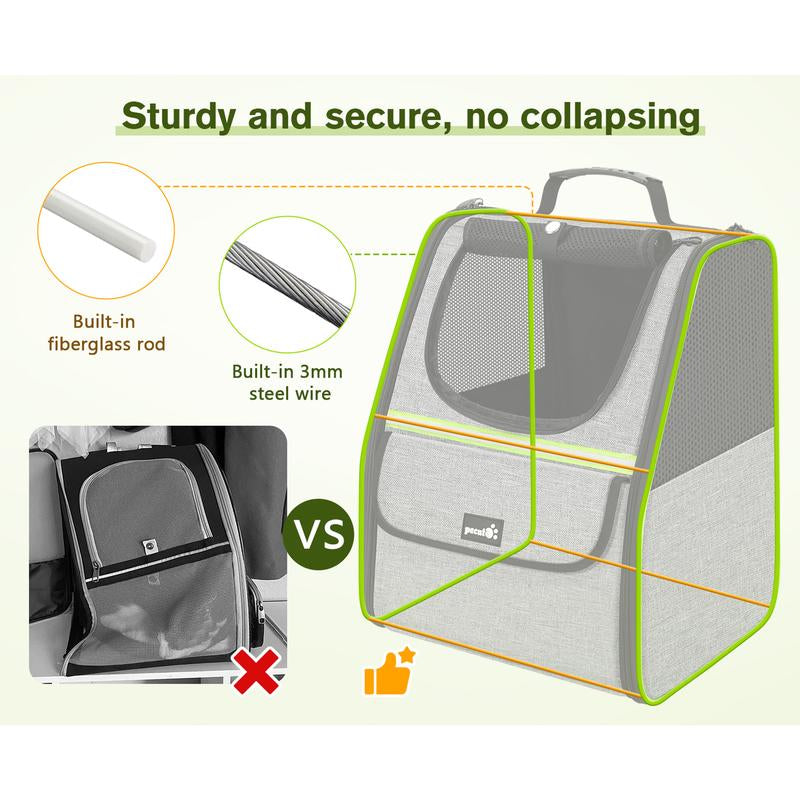 Trapezoidal Cat Carrier Pet Backpack