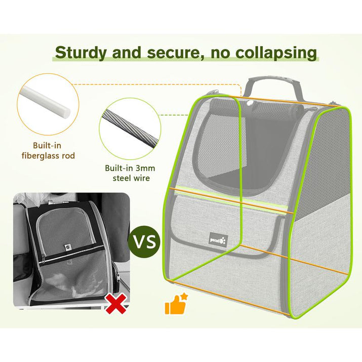 Trapezoidal Cat Carrier Pet Backpack