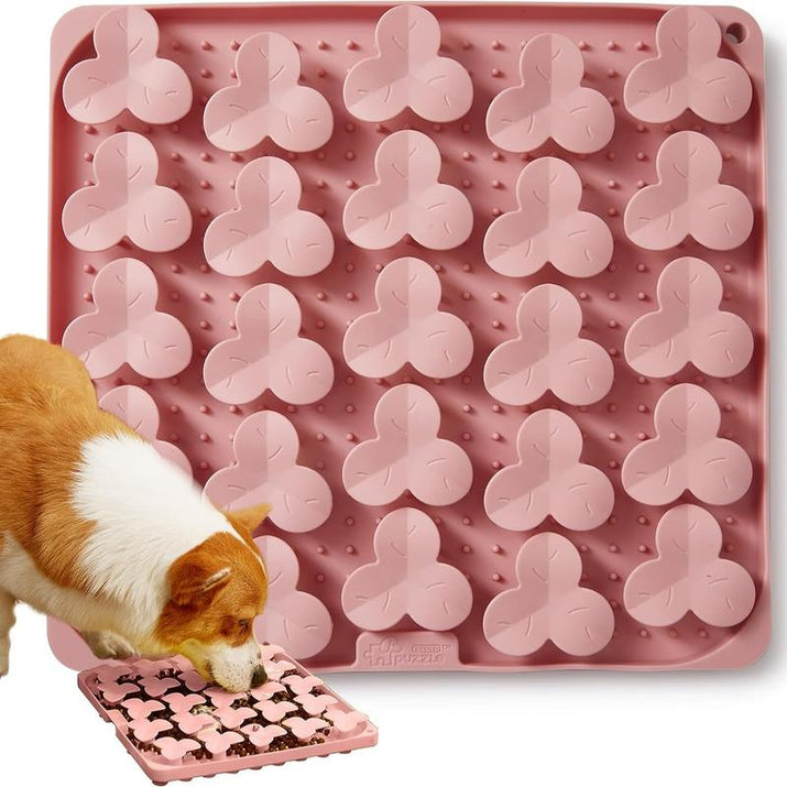 Puzzle Feeder Silicone Lick Mat Snuffle Mat for Dogs, Cats, Slow Feeder with Suction Cups, Dishwasher Safe, Enrichment Feeding Supplies