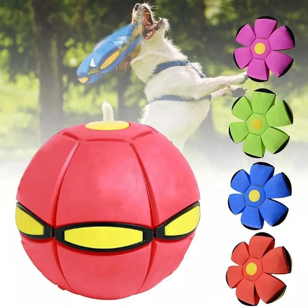 Pet Dog Toys Flying Saucer Ball Magic Deformation