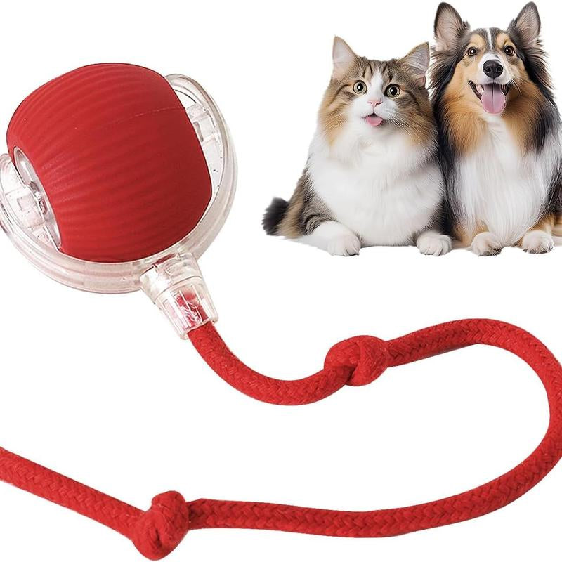 Smart Pet Toys,Gift for Pets, Electric Cat Ball Toy with Rope, Interactive Cat Teaser Toy, Kitten Automatic Rolling Ball Toy, Pet Supplies, Dog & Cat Accessories, Cat Toys, Pet Products
