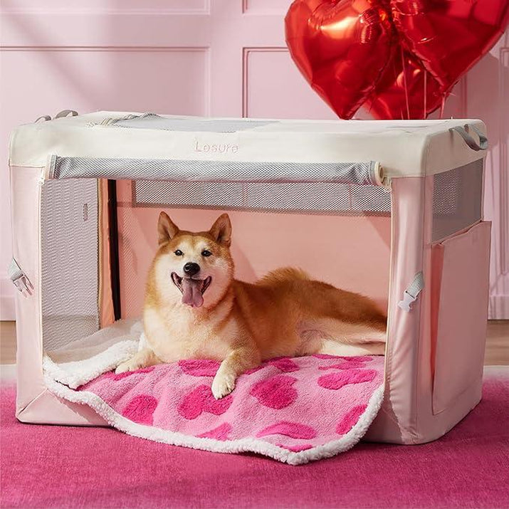 Lesure Waterproof Pet Blanket - Dual-Sided Jacquard Shag & Sherpa Fleece, Machine Washable, Durable & Portable, Ideal for Couch Protection and Shaped Beds Mats