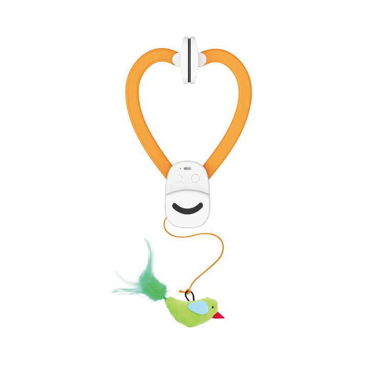 HAPPYCODE Interactive Electric Cat Teaser with Remote - Rechargeable Door Clip, 360° Rotation & Irregular Jumping for Ultimate Playtime Fun!