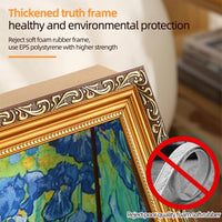 DIY 3D Frame Cat House with Scratching Board, Cat Living in Famous Painting ，Oil Painting Cat Scratcher , Easy-To-Assemble Bed Couch Cave Condo Creative Home Decoration Handicraft